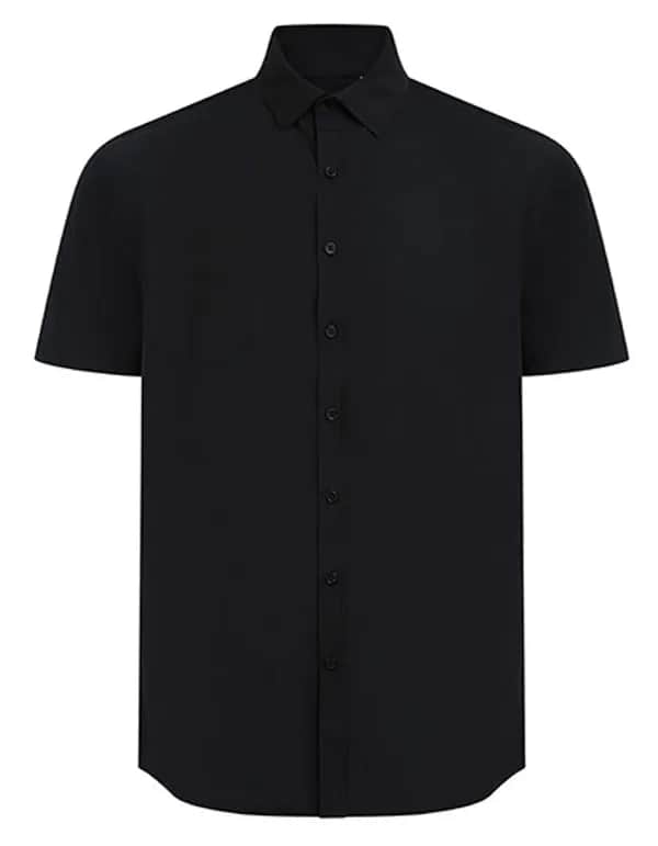 Men´s Short Sleeved ´Cotton Feel´ Coolplus® Shirt - Black
