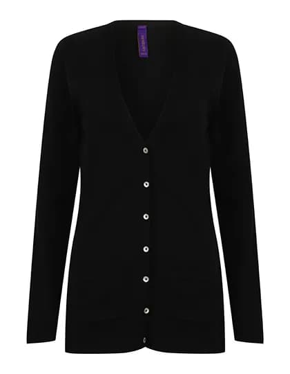 Ladies´ Lightweight V-Neck Cardigan - Black
