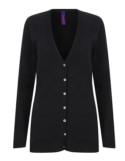 Ladies´ Lightweight V-Neck Cardigan - Navy