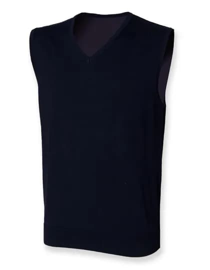 Men´s Lightweight Sleeveless V-Neck Jumper - Navy