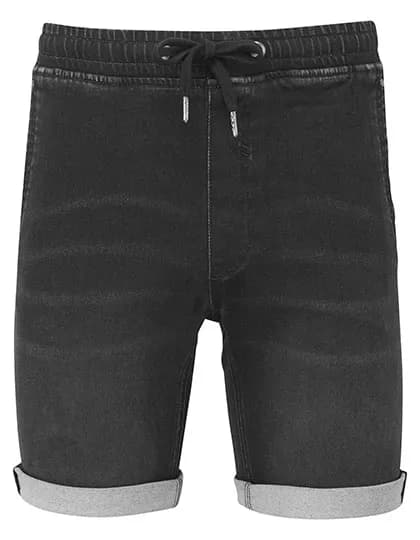 Men´s Denim Drawstring Shorts - Black