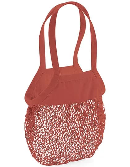 Organic Cotton Mesh Grocery Bag - Orange Rust