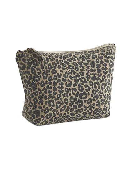 Leopard Print Canvas Accessory Bag - Vintage Leopard Print