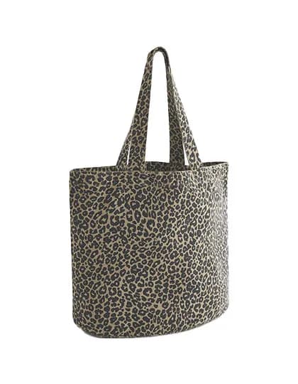 Leopard Print Canvas Shopper - Vintage Leopard Print