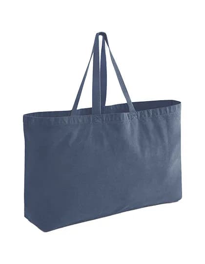 Garment Dyed Oversized Tote Bag - Vintage Denim
