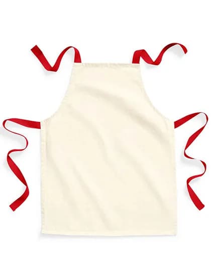 Fairtrade Cotton Junior Craft Apron - Natural/Classic Red