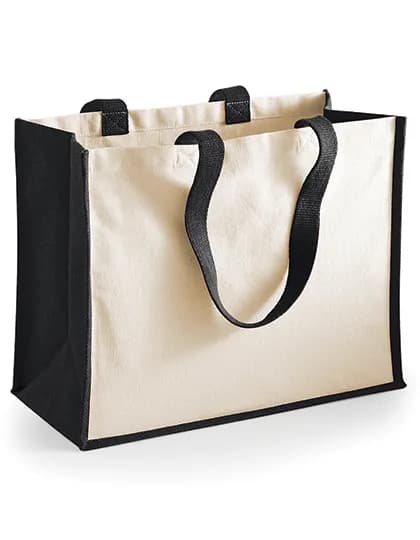 Printers Jute Classic Shopper - Black