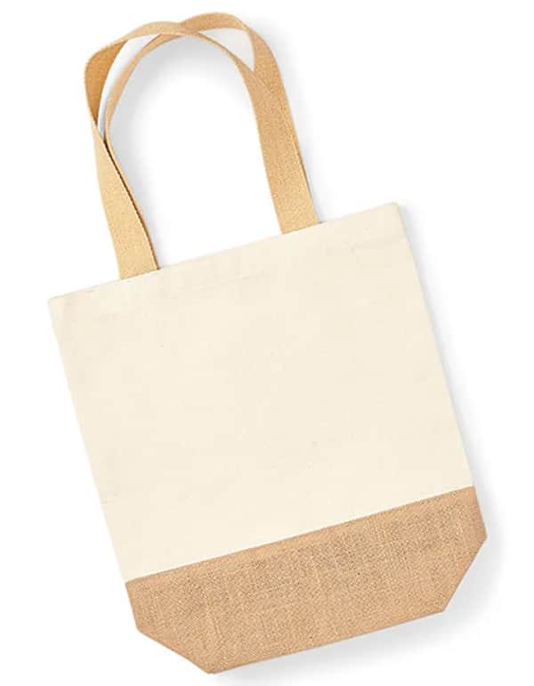 Jute Base Canvas Shopper - Natural