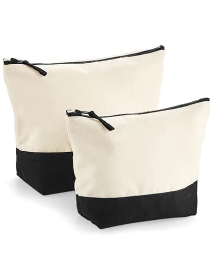 Dipped Base Canvas Accessory Bag - Natural/Black