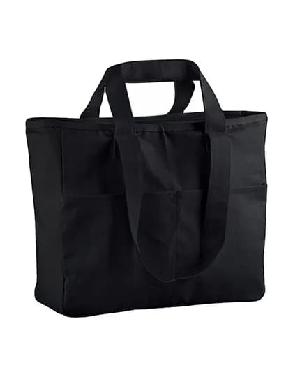 Double Handle Cargo Pocket Bag - Black