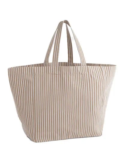 Oversized Beach Bag - Biscuit Stripe