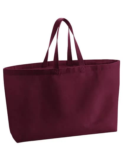 Oversized Canvas Bag - Burgundy