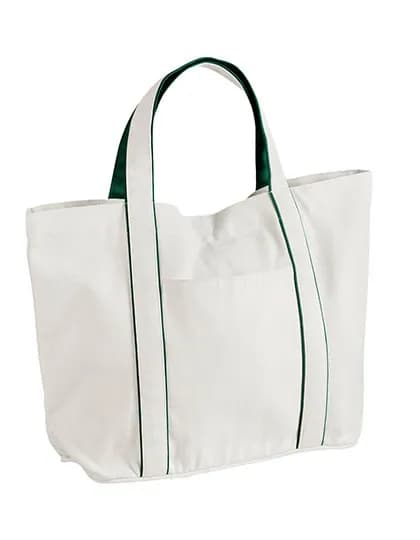 Courtside Medium Bag - Soft White/Bottle Green