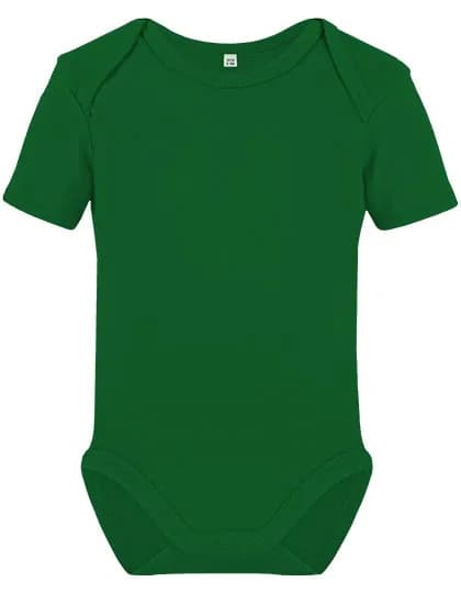 Organic Baby Bodysuit Short Sleeve Bailey 01 - Kelly Green