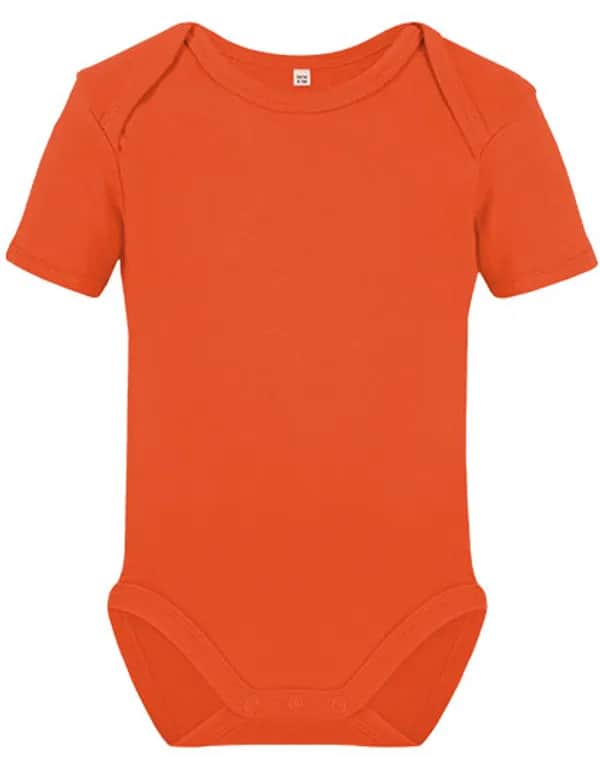 Organic Baby Bodysuit Short Sleeve Bailey 01 - Orange