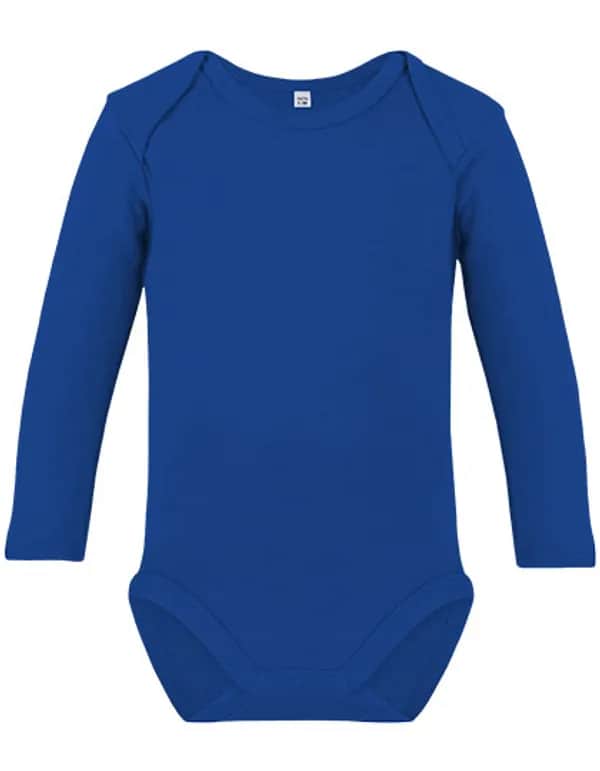 Organic Baby Bodysuit Long Sleeve Bailey 02 - Royal Blue