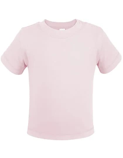 Organic Baby T-Shirt Short Sleeve Noah 01 - Powder Pink
