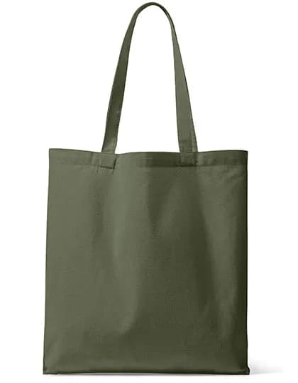 Organic Canvas Carrier Bag Long Handle London 01 - Military Green