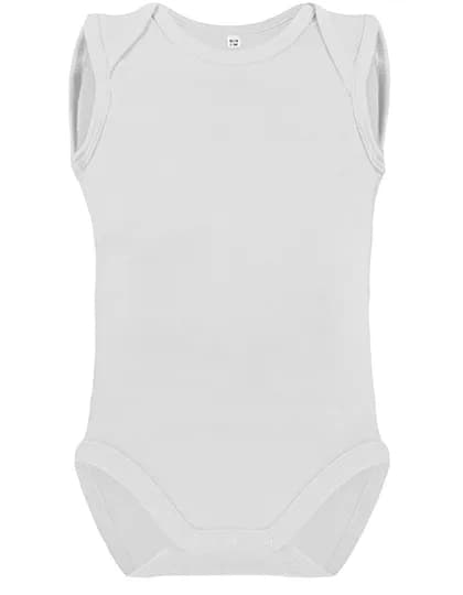 Organic Baby Bodysuit Sleeveless Rebel 03 - White
