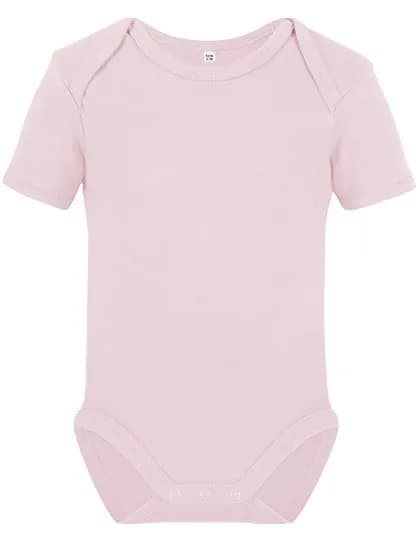 Organic Baby Bodysuit Short Sleeve Rebel 01 - Powder Pink
