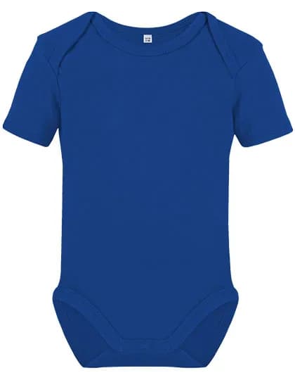 Organic Baby Bodysuit Short Sleeve Rebel 01 - Royal Blue