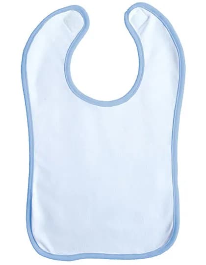 Baby Bib Double Layer - White/Babyblue
