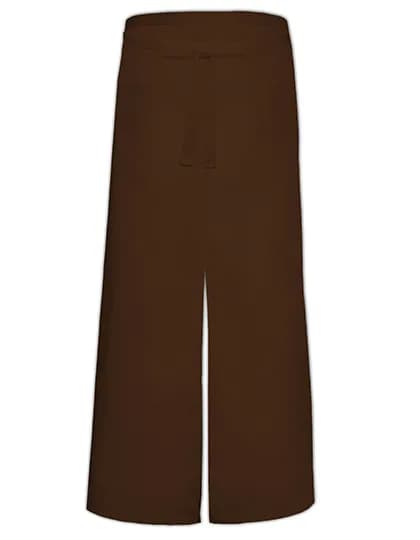 Bistro Apron With Split And Front Pocket - Brown