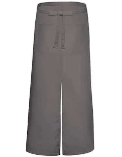 Bistro Apron With Split And Front Pocket - Dark Grey (ca. Pantone 431)