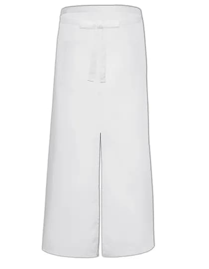 Bistro Apron With Split And Front Pocket - White