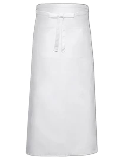 Bistro Apron XL With Front Pocket - White