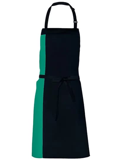 Duo Apron - Black/Emerald (ca. Pantone 341)