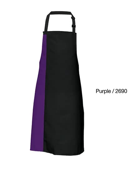 Duo Apron - Black/Purple (ca. Pantone 269)