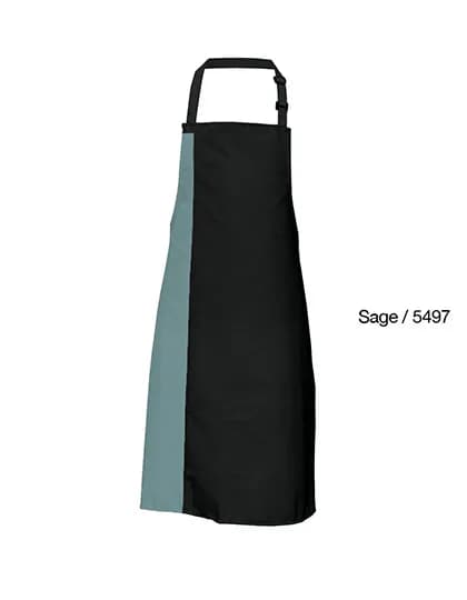 Duo Apron - Black/Sage (ca. Pantone 5497)