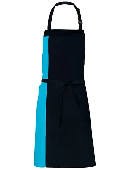 Duo Apron - Black/Turquoise (ca. Pantone 312)