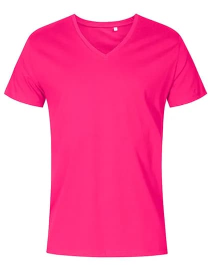 Men´s V-Neck T-Shirt - Bright Rose