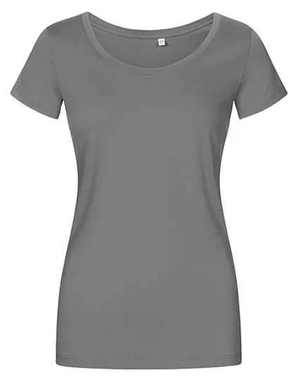 Women´s Deep Scoop T-Shirt - Steel Grey (Solid)