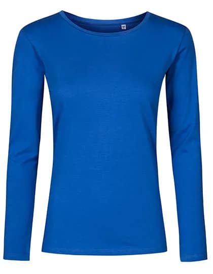 Women´s Roundneck T-Shirt Long Sleeve - Azur Blue