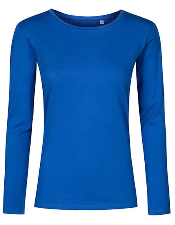 Women´s Roundneck T-Shirt Long Sleeve - Azur Blue