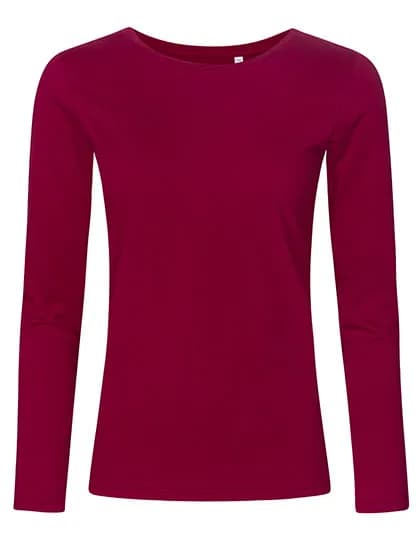 Women´s Roundneck T-Shirt Long Sleeve - Berry