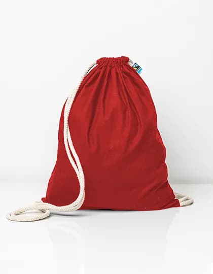 Fairtrade Cotton Gymbag - Red (ca. Pantone 200C)
