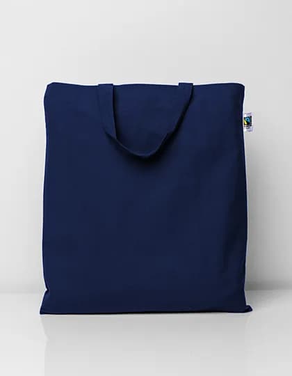 Fairtrade Cotton Bag Short Handles - Navy (ca. Pantone 532C)