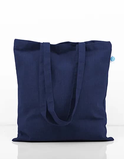 Recycled Cotton Bag Long Handles - Navy (ca. Pantone 532C)