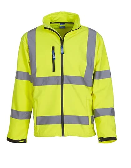 Hi-Vis 2 Bands & Braces Softshell Jacket - Hi-Vis Yellow