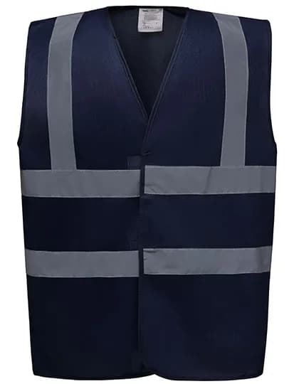 Hi-Vis 2 Bands & Braces Waistcoat - Navy