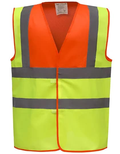 Hi-Vis 2 Bands & Braces Waistcoat - Orange Yoke/Hi-Vis Yellow