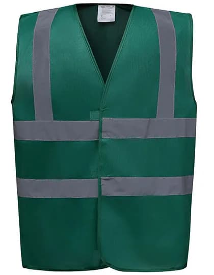 Hi-Vis 2 Bands & Braces Waistcoat - Paramedic Green