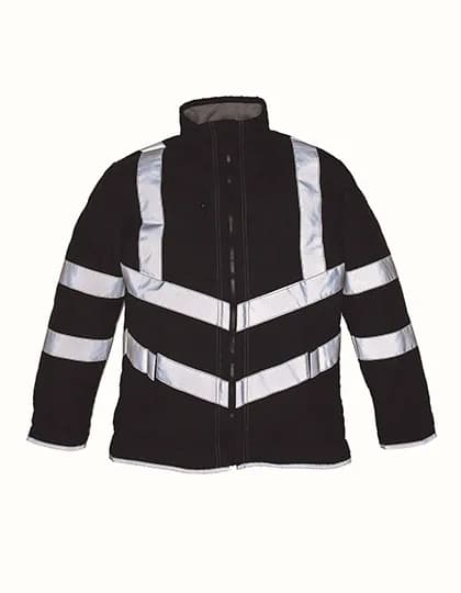Hi-Vis Kensington Jacket With Fleece Lining - Black