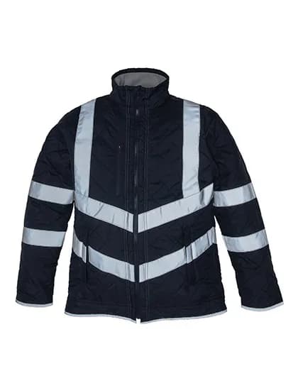 Hi-Vis Kensington Jacket With Fleece Lining - Navy