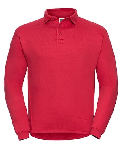 Heavy Duty Workwear Collar Sweatshirt - Classic Red
