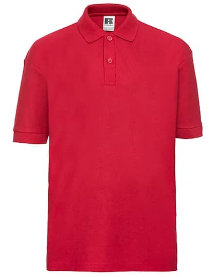 Kids Classic Polycotton Polo - Bright Red